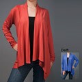 AtoZ Women's Open Front Draped Jacket