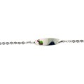 Sterling Silver Enameled Turtle Adjustable Children's ID Bracelet