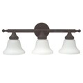 Transitional 3-light Olde Bronze Bath Fixture