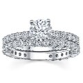 18k White Gold 3 5/8ct TDW Diamond Bridal Ring Set (G-H, SI1-SI2)