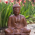 Volcanic Ash Buddha Lotus Antique Statue (Indonesia)