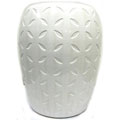 Lattice White Ceramic Garden Seat