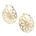 Caribe Gold 14k Gold over Silver Seville Hoop Earrings