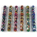Set of 6 Beaded and Mirrored Ink Writing Pens (India)