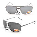 Men's 7837P Black Polarized Wrap Sunglasses