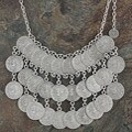 Silverplated Pewter Coins Multi-layer Link Necklace (Turkey)