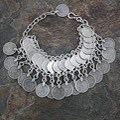 Silverplated Pewter Coins Multi-layer Bracelet (Turkey)