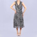 Madison Paige Women's Sleeveless Polka Dot Wrap Dress
