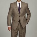 Sean John Men's Tan Pinstripe 2-button Linen Blend Suit