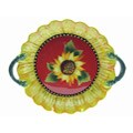 Certified International Sun Blossom 14x12-in 3-D Round Bowl with Handles