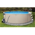 Swim Time 24-feet Round Rugged Steel Swimming Pool Package