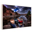 Bob Larson 'Canoe Break' Giclee Canvas Art