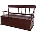 Levels Of Discovery Simply Classic Cherry Finish Storage Bench Seat