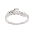 14k White Gold 1/4ct TDW Pear Diamond Engagement Ring (H-I, I1-I2)