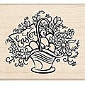 Inkadinkado Easter Egg Basket Rubber Stamp
