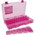 Art Bin Translucent Raspberry 3-25-compartment Solutions Box