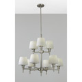 Murray Feiss FES1304 Exposition 2-tier 9-light Brushed Steel Chandelier