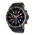 Le Chateau Men's Sport Dinamica Gunmetal Rubber Band Chronograph Watch