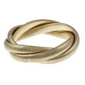 Celeste 18k Gold Overlay Interlocked Omega Stretch Bracelet