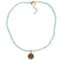 14k Gold over Sterling Silver 'Peace' Apatite Necklace