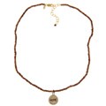 14k Gold over Sterling Silver 'Hope' Garnet Necklace