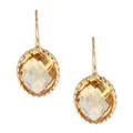 Zoe B 14k Gold over Sterling Silver Citrine Earrings