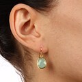 Zoe B 14k Gold over Sterling Silver Seafoam Chalcedony Earrings