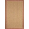 Spindle Stripe Terracotta Red Border Rug (3'3 x 4'11)
