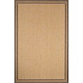 Spindle Stripe Brown Border Rug (4'11 x 7'6)