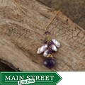 Rafia 14k Goldfill Amethyst and Lavender Keshi Pearls Necklace (6 mm)