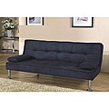Black Contemporary Microfiber Sleeper Futon Sofa Bed