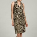 Jones New York Women's Animal Print Wrap Dress