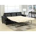 Diamond Black Leather Sleeper