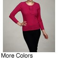 In Cashmere Women's Cashmere Embellished Neckline Sweater FINAL SALE