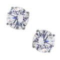 10k White Gold Cubic Zirconia Stud Earrings