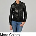 Knoles & Carter Women's Leather Bomber Jacket