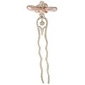 Tacori Bridal Evening Silver Pink FW Pearl and Crystal Hairpin