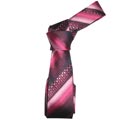DMITRY Men's Silk Burgundy Skinny Tie