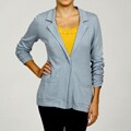 Cullen Women's Cotton Ruch Sleeve 1-button Blazer FINAL SALE