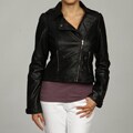 Black Rivet Women's Off-center Zipper Jacket