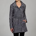 Nine West Women's Zip Front Hooded Trench