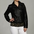 Kenneth Cole Women's Front Zip Moto Jacket