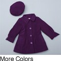 London Fog Toddler Girl's Fashion Wool Coat with Hat FINAL SALE