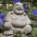 Volcanic Ash Happy Buddha Statue Stone Washed (Indonesia)