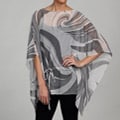Free efficient hints on abstract Large Oil Adrienne Vittadini Women's Kimono Sleeve Boatneck Top