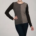 Grace Cashmere Women's Cashmere Colorblocked Cardigan FINAL SALE