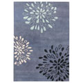 Handmade Metro Diamond Moon Light Blue Wool Rug (4' x 6')