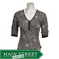 Ojai Clothing Women's Cocoa Burnout Henley
