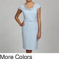 Calvin Klein Women's Belted Cap Sleeve Dress