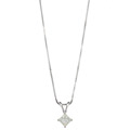 14k White Gold 1/3ct TDW Princess Diamond Solitaire Necklace (J-K, I2)
